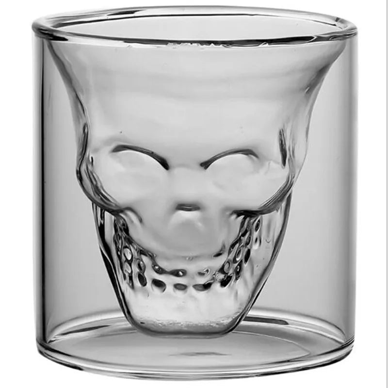 Double Wall Skull Skeleton Glass