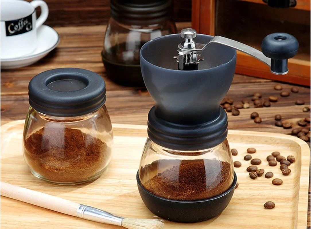 Ceramic Portable Manual Coffee Grinder & Storage Pot