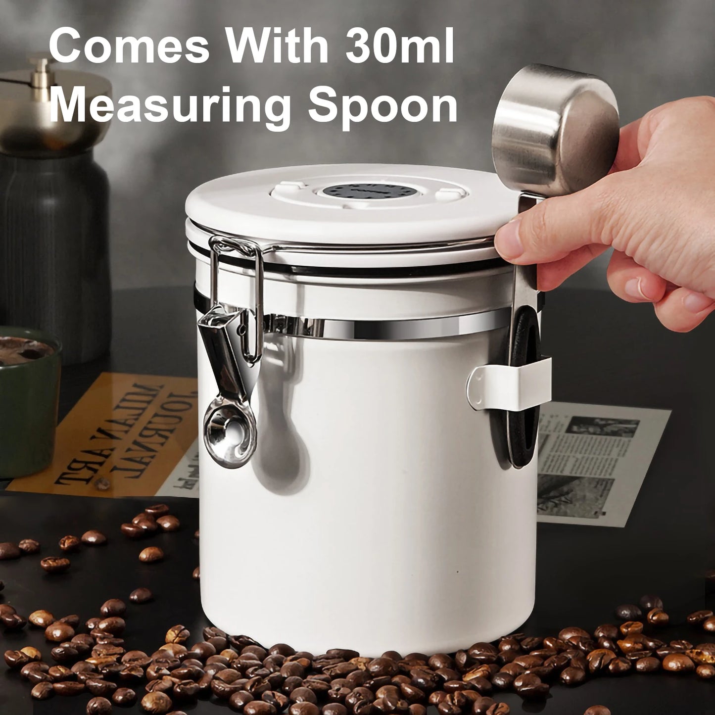 Stainless Steel Airtight Coffee Container