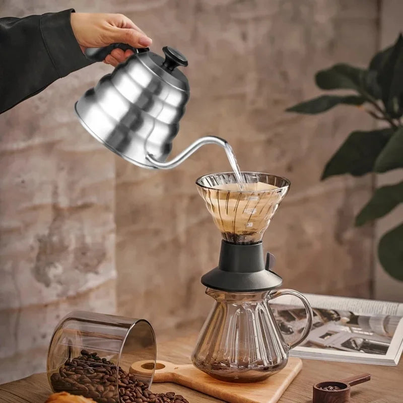 Stainless Steel Pour Over Coffee Pot with Thermometer