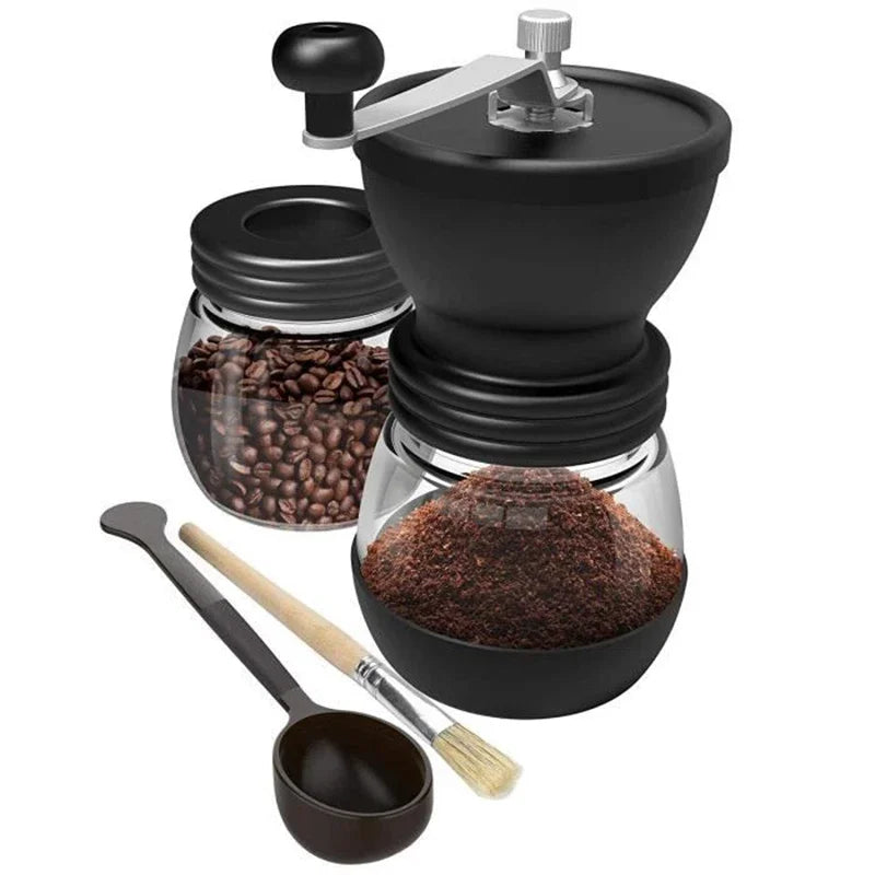 Ceramic Portable Manual Coffee Grinder & Storage Pot